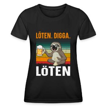 Löten Digga Löten - Frauen Funktions-T-Shirt - Schwarz - Vorne - AI Model Female 172 light (172cm)