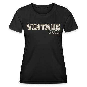 Jahrgang 2002 Original 2002 Retro 2002 Geschenk 2002 - Frauen Funktions-T-Shirt - Schwarz - Vorne - AI Model Female 172 light (172cm)