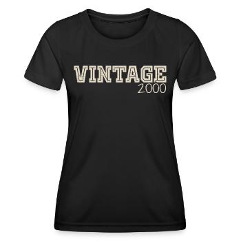 Jahrgang 2000 Original 2000 Retro 2000 Geschenk 2000 - Frauen Funktions-T-Shirt - Schwarz - Vorne - AI Model Female 172 light (172cm)
