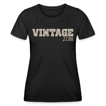 Jahrgang 2018 Original 2018 Retro 2018 Geschenk 2018 - Frauen Funktions-T-Shirt - Schwarz - Vorne - AI Model Female 172 light (172cm)