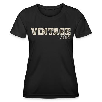 Jahrgang 2013 Original 2013 Retro 2013 Geschenk 2013 - Frauen Funktions-T-Shirt - Schwarz - Vorne - AI Model Female 172 light (172cm)