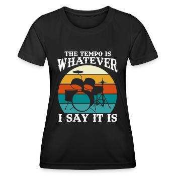 Tempo Whatever I Say it Is Batteur Vintage - T-shirt sport Femme - noir - Devant - AI Model Female 172 light (172cm)