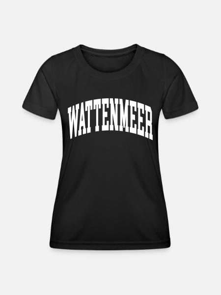 Wattenmeer - Frauen Funktions-T-Shirt - Schwarz