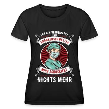 Krankenschwester Krankenpflegerin Pflegefachkraft - Frauen Funktions-T-Shirt - Schwarz - Vorne - AI Model Female 172 light (172cm)
