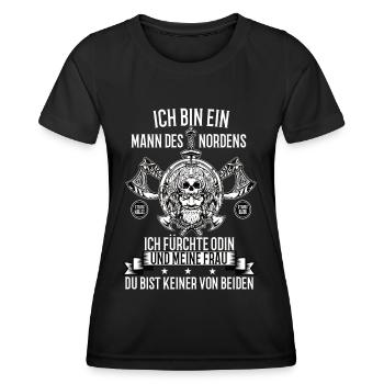 Wikinger Krieger Nordmann Axt Valhalla Nordmänner - Frauen Funktions-T-Shirt - Schwarz - Vorne - AI Model Female 172 light (172cm)