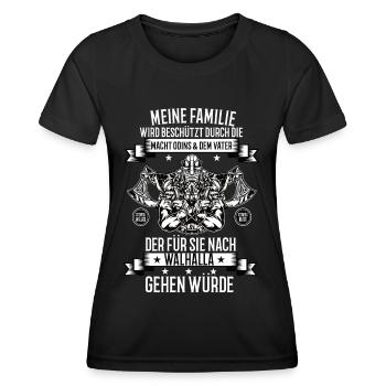 Wikinger Krieger Nordmann Axt Valhalla Nordmänner - Frauen Funktions-T-Shirt - Schwarz - Vorne - AI Model Female 172 light (172cm)