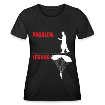 Gleitschirm Gleitschirmflieger Paragleiter Gleiten - Frauen Funktions-T-Shirt - Schwarz - Vorne - AI Model Female 172 light (172cm)