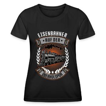 Modellbahn Eisenbahn Modelleisenbahn Modellbauer - Frauen Funktions-T-Shirt - Schwarz - Vorne - AI Model Female 172 light (172cm)