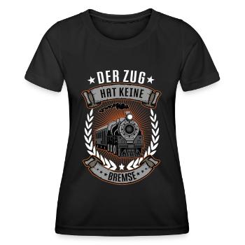 Modellbahn Eisenbahn Modelleisenbahn Modellbauer - Frauen Funktions-T-Shirt - Schwarz - Vorne - AI Model Female 172 light (172cm)