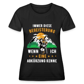 Immer diese Begeisterung Wandern Wanderer Berge - Frauen Funktions-T-Shirt - Schwarz - Vorne - AI Model Female 172 light (172cm)