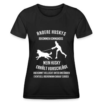 Andere Kommando Husky Huskybesitzer Huskyhalter - Frauen Funktions-T-Shirt - Schwarz - Vorne - AI Model Female 172 light (172cm)