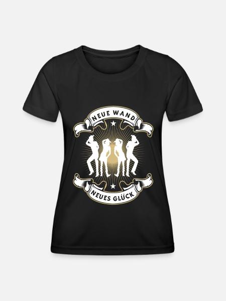 Neue Wand Neues Glück Linedance Countrymusik - Frauen Funktions-T-Shirt - Schwarz