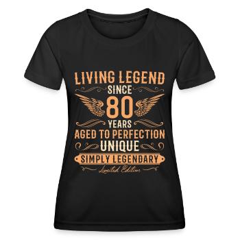 80 Jahre Vintage Legende 80 Geburtstag - Frauen Funktions-T-Shirt - Schwarz - Vorne - AI Model Female 172 light (172cm)