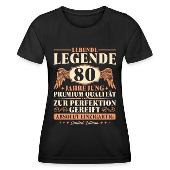 80 Jahre Jung Vintage 80 Geburtstag - Frauen Funktions-T-Shirt - Schwarz - Vorne - AI Model Female 172 light (172cm)
