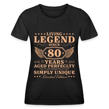 80 Jahre Vintage Einzigartig 80. Geburtstag - Frauen Funktions-T-Shirt - Schwarz - Vorne - AI Model Female 172 light (172cm)