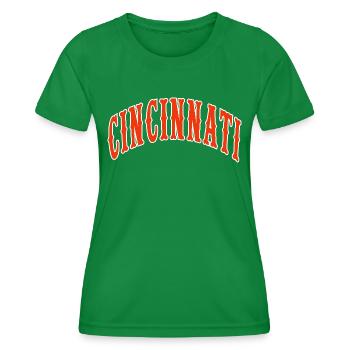 Cincinnati - Women's Functional T-Shirt - kelly green - Front - AI Model Female 172 dark (172cm)