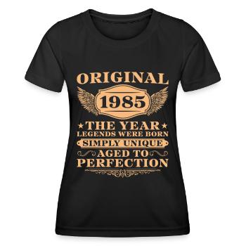 Jahrgang 1985 Geburtstag Einfach Einzigartig - Frauen Funktions-T-Shirt - Schwarz - Vorne - AI Model Female 172 light (172cm)