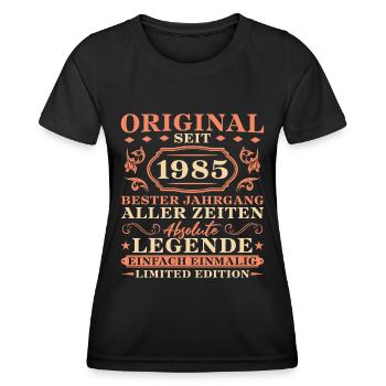 Original seit 1985 Jahrgang Geburtstag - Frauen Funktions-T-Shirt - Schwarz - Vorne - AI Model Female 172 light (172cm)