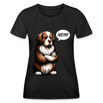 Nein Bernhardiner Bernhardinerbesitzer Berner Hund - Frauen Funktions-T-Shirt - Schwarz - Vorne - AI Model Female 172 light (172cm)