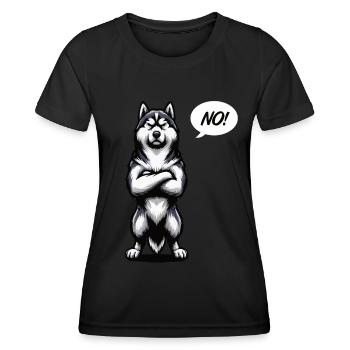 No Husky Husky Owner Husky Owner Husky Owner Husky Lovers - Women's Functional T-Shirt - black - Front - AI Model Female 172 light (172cm)