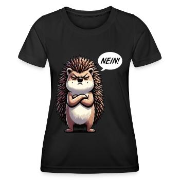 Nein Igel Igelliebhaber Igelbesitzer Igelhalter - Frauen Funktions-T-Shirt - Schwarz - Vorne - AI Model Female 172 light (172cm)