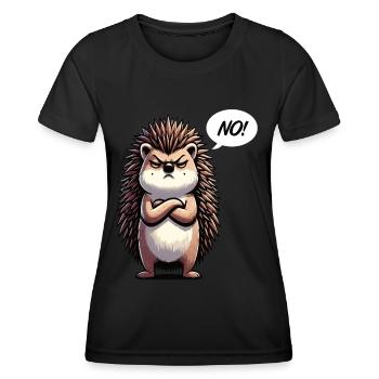 No Igel Igelliebhaber Igelbesitzer Igelhalter - Frauen Funktions-T-Shirt - Schwarz - Vorne - AI Model Female 172 light (172cm)