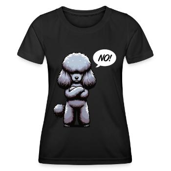 No Pudel Pudelbesitzer Pudelliebhaber Pudelhund - Frauen Funktions-T-Shirt - Schwarz - Vorne - AI Model Female 172 light (172cm)