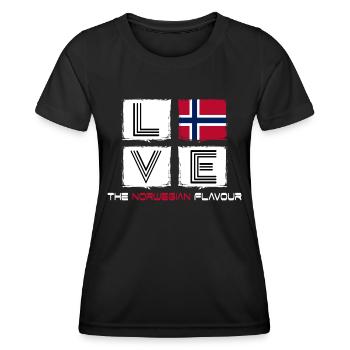norwegen love norwegisch norway oslo norweger - Frauen Funktions-T-Shirt - Schwarz - Vorne - AI Model Female 172 light (172cm)