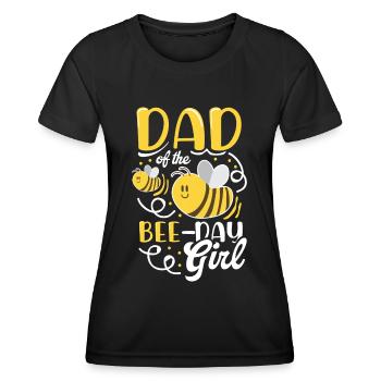 Father Bee Girl's Queen Bee Bee Day Girl - Women's Functional T-Shirt - black - Front - AI Model Female 172 light (172cm)