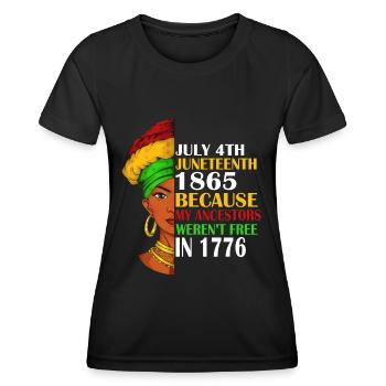 Black Girl Juneteen 1865 Frauen Mädchen Frauentag - Frauen Funktions-T-Shirt - Schwarz - Vorne - AI Model Female 172 light (172cm)