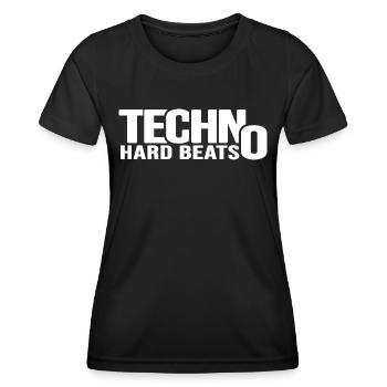 Techno Hard Beats Ravenation Party People - T-shirt sport Femme - noir - Devant - AI Model Female 172 light (172cm)