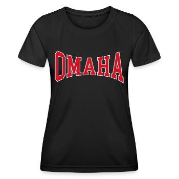 Omaha - T-shirt sport Femme - noir - Devant - AI Model Female 172 light (172cm)