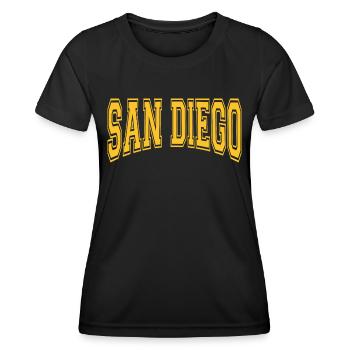 San Diego - Frauen Funktions-T-Shirt - Schwarz - Vorne - AI Model Female 172 light (172cm)