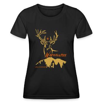Jäger Geschenk Waidmannsheil-Jagen ist Naturschutz - Frauen Funktions-T-Shirt - Schwarz - Vorne - AI Model Female 172 light (172cm)