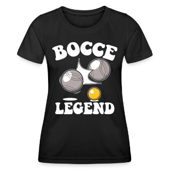 Bocce Legend Spruch Bocce Ball mit Jack Bocci - Frauen Funktions-T-Shirt - Schwarz - Vorne - AI Model Female 172 light (172cm)