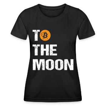 Bitcoin to the moon Bitcoin - Women's Functional T-Shirt - black - Front - AI Model Female 172 light (172cm)