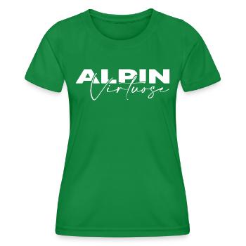 skifahrer alpin winter snowboarder pulverschnee - Frauen Funktions-T-Shirt - Kelly Green - Vorne - AI Model Female 172 dark (172cm)