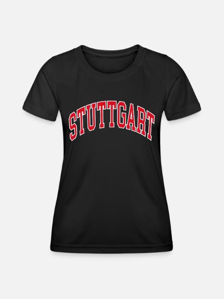 Stuttgart - Frauen Funktions-T-Shirt - Schwarz
