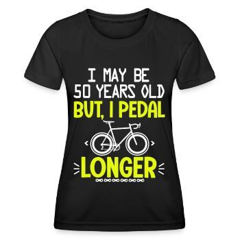 50 Jahre Jubiläum Radfahren 50 Jahre - Frauen Funktions-T-Shirt - Schwarz - Vorne - AI Model Female 172 light (172cm)