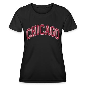 Chicago - T-shirt sport Femme - noir - Devant - AI Model Female 172 light (172cm)