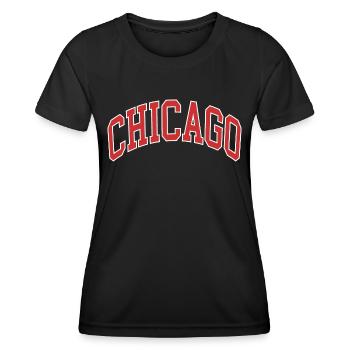 Chicago - T-shirt sport Femme - noir - Devant - AI Model Female 172 light (172cm)