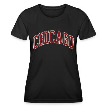 Chicago - T-shirt sport Femme - noir - Devant - AI Model Female 172 light (172cm)