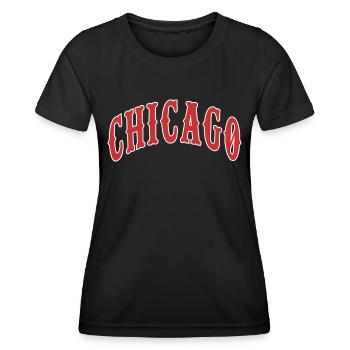 Chicago - T-shirt sport Femme - noir - Devant - AI Model Female 172 light (172cm)