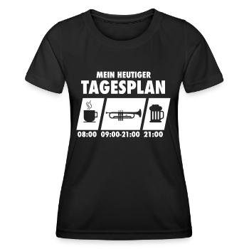 Trompete Trompeter Trompeten spielen Bier Geschenk - Frauen Funktions-T-Shirt - Schwarz - Vorne - AI Model Female 172 light (172cm)