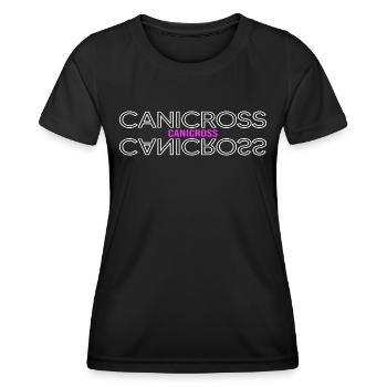 Canicross dogrun laufen mit Hund CanicrossDay - Frauen Funktions-T-Shirt - Schwarz - Vorne - AI Model Female 172 light (172cm)