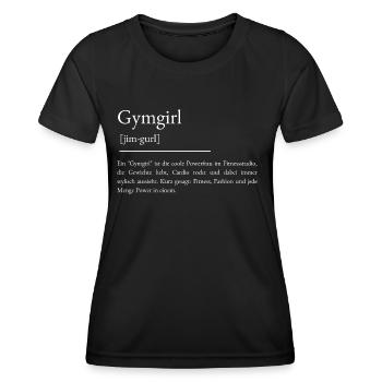 Fitness Gymgirl Sprüche Gymoutift für Frauen - Frauen Funktions-T-Shirt - Schwarz - Vorne - AI Model Female 172 light (172cm)