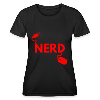 Informatique Nerd - T-shirt sport Femme - noir - Devant - AI Model Female 172 light (172cm)