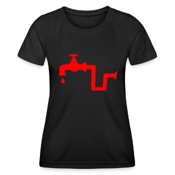 robinet - T-shirt sport Femme - noir - Devant - AI Model Female 172 light (172cm)