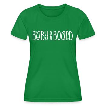 Bébé à bord - T-shirt sport Femme - vert - Devant - AI Model Female 172 dark (172cm)