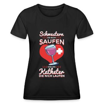 Krankenpflegerin Krankenschwester Altenpflegerin - Frauen Funktions-T-Shirt - Schwarz - Vorne - AI Model Female 172 light (172cm)